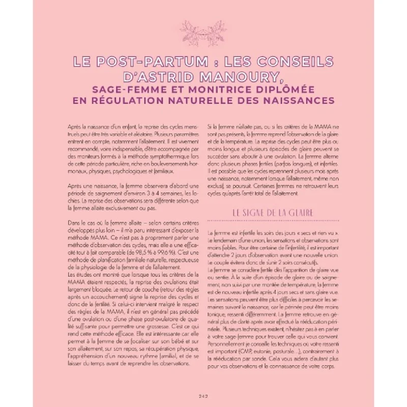 Livre Cycle féminin et contraceptions naturelles Livre Cycle féminin et contraceptions naturelles