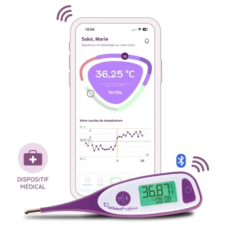Thermomètre basal connecté Cyclotest mySense de démonstration