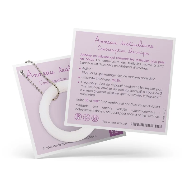 Anneau contraceptif masculin de démonstration Anneau contraceptif masculin de démonstration