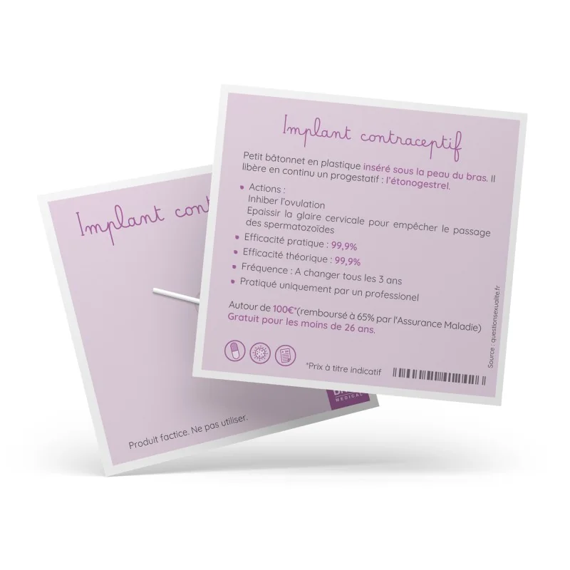 Implant contraceptif de démonstration Implant contraceptif de démonstration