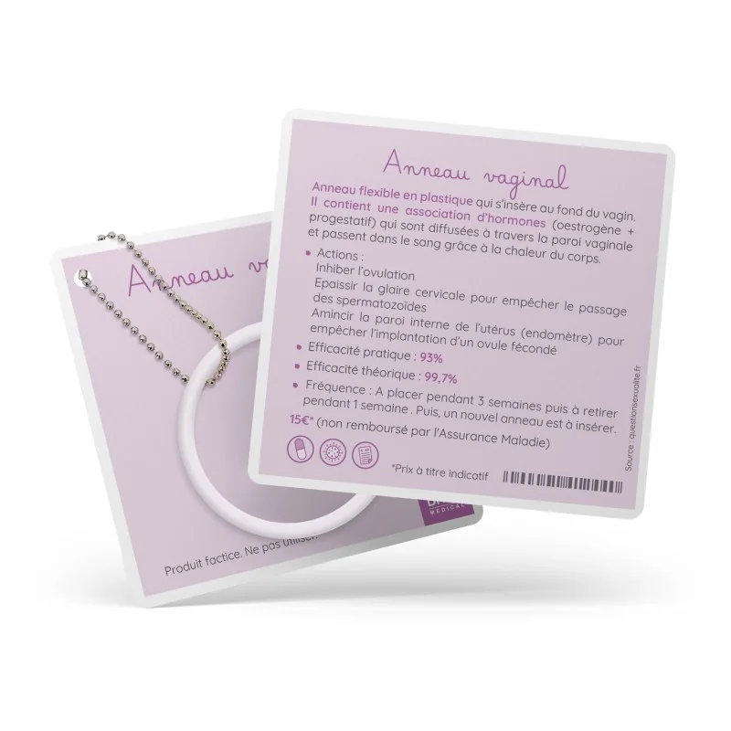 Anneau contraceptif hormonal féminin de démonstration