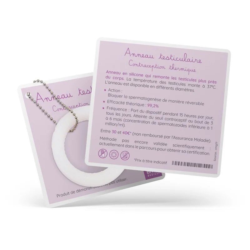 Anneau contraceptif masculin de démonstration Anneau contraceptif masculin de démonstration