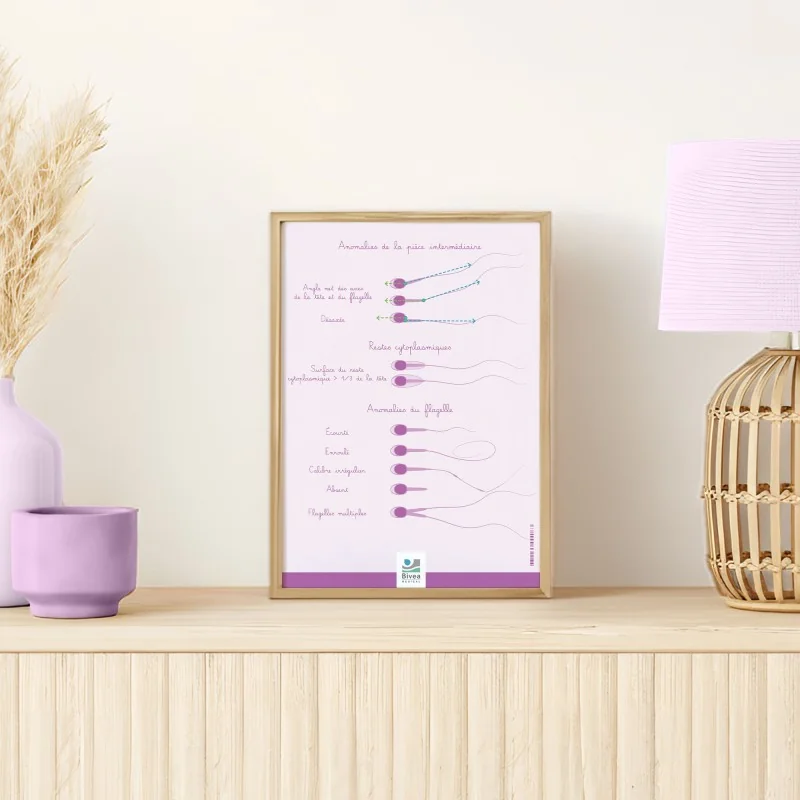 Schéma anatomique Morphologie des spermatozoïdes