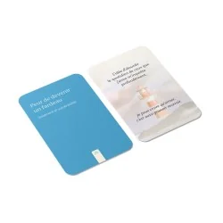 carte recto verso du support pour personne avec un cancer